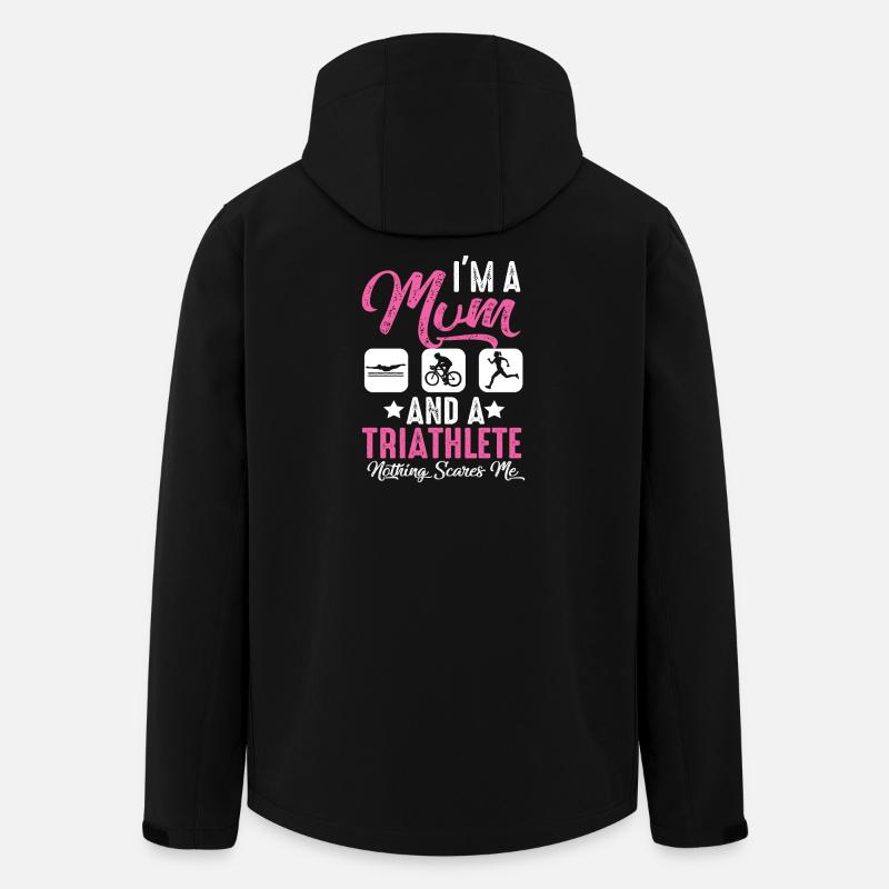 Je suis mère et triathlète - Veste softshell homme en polyester recyclé Stanley/Stella - noir