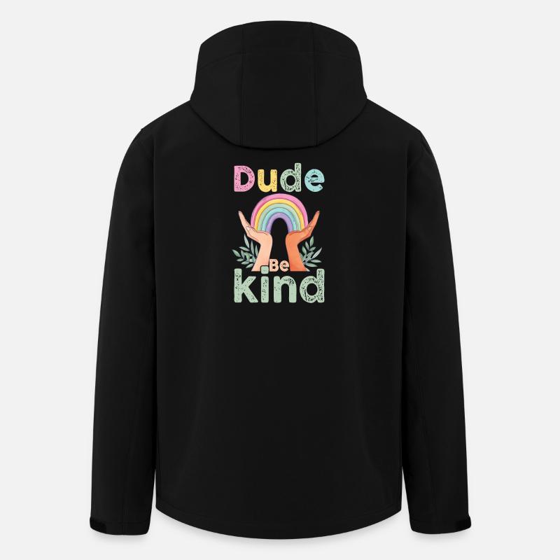 Dude Be Kind No Bullying - Recycelte Männer Softshell-Jacke von Stanley/Stella - Schwarz