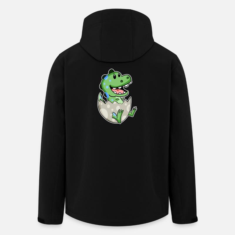 Motif Dino d’œuf de dinosaure - Veste softshell homme en polyester recyclé Stanley/Stella - noir
