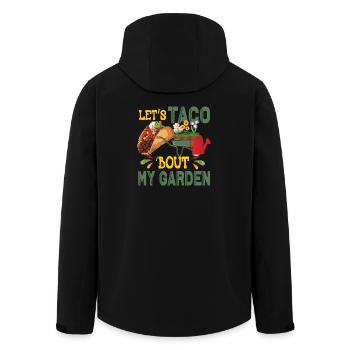 Let's Taco Bout Mein Garten Gartenarbeit - Recycelte Männer Softshell-Jacke von Stanley/Stella - Schwarz - Hinten - AI Model Male 185 light (185cm)