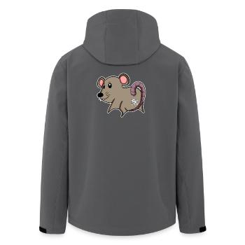Maus Arsch - Maus Hintern - Recycelte Männer Softshell-Jacke von Stanley/Stella - Anthrazit - Hinten - AI Model Male 185 light (185cm)
