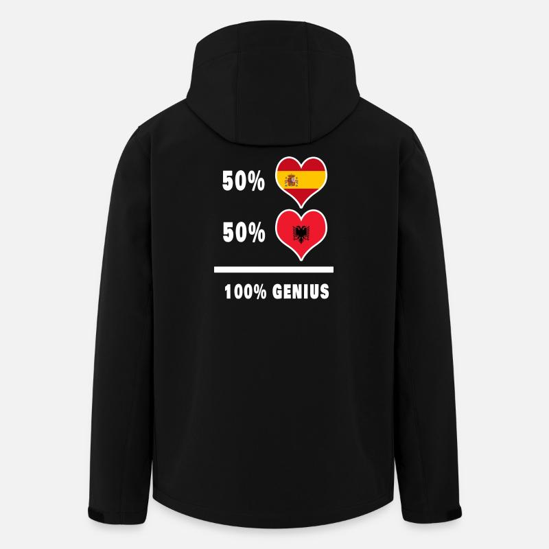 Albania and Spain genius / gift - Men’s Recycled Softshell Jacket by Stanley/Stella - black