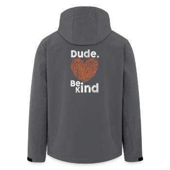 Dude Be Kind No Bullying - Recycelte Männer Softshell-Jacke von Stanley/Stella - Schwarz - Hinten - AI Model Male 185 light (185cm)