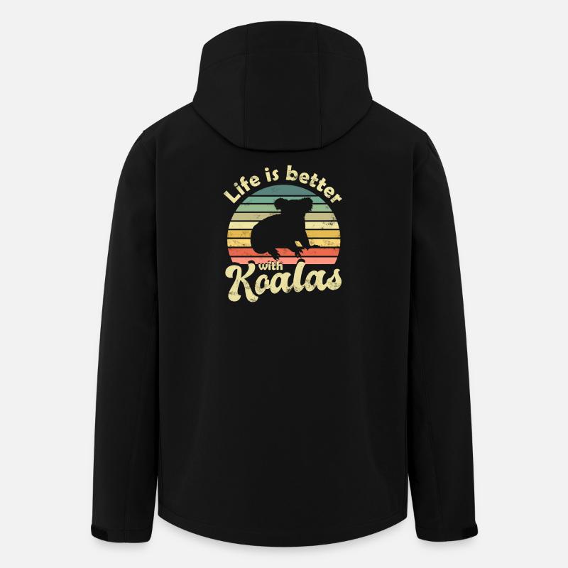 Koala Koalabär - Recycelte Männer Softshell-Jacke von Stanley/Stella - Schwarz