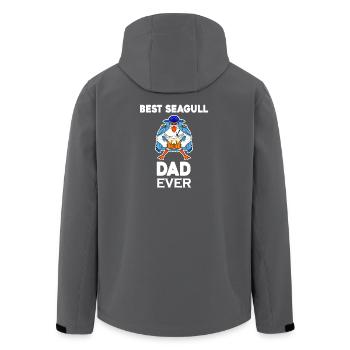 Daddy Daddy North Sea Best Seagull Dad - Men’s Recycled Softshell Jacket by Stanley/Stella - anthracite - Back - AI Model Male 185 light (185cm)
