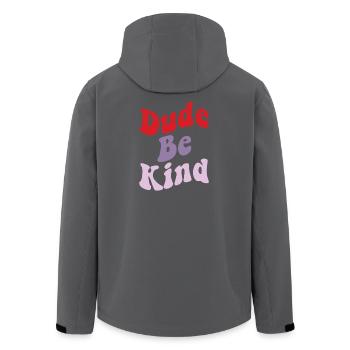 Dude Be Kind No Bullying - Recycelte Männer Softshell-Jacke von Stanley/Stella - Anthrazit - Hinten - AI Model Male 185 light (185cm)