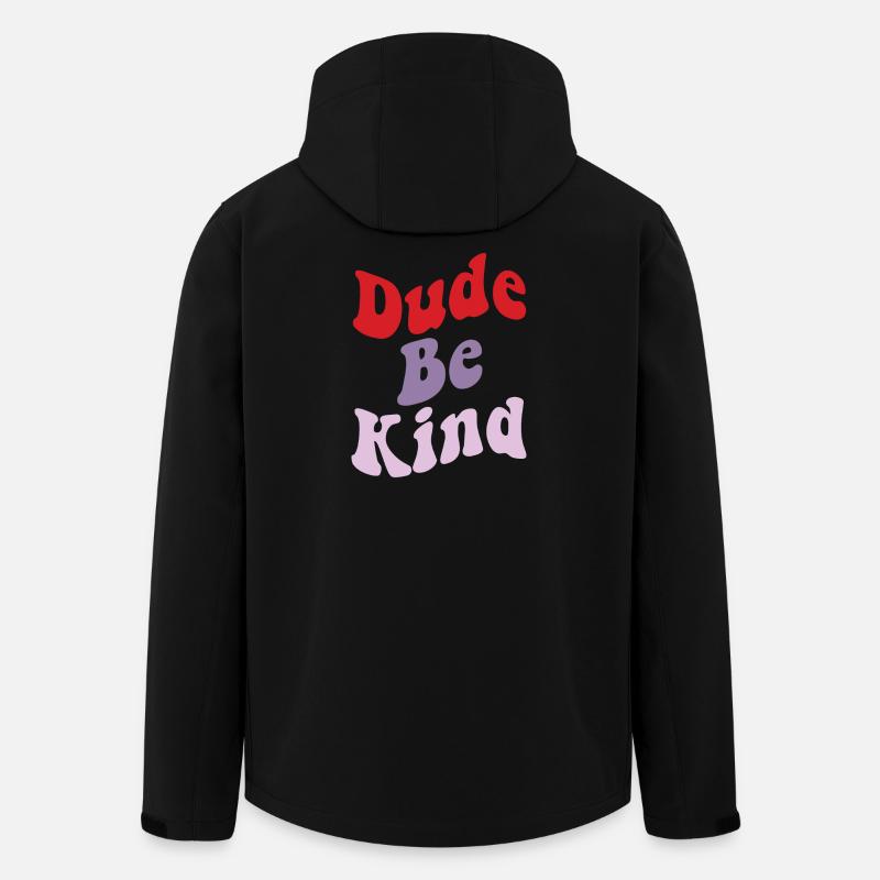 Dude Be Kind No Bullying - Veste softshell homme en polyester recyclé Stanley/Stella - noir