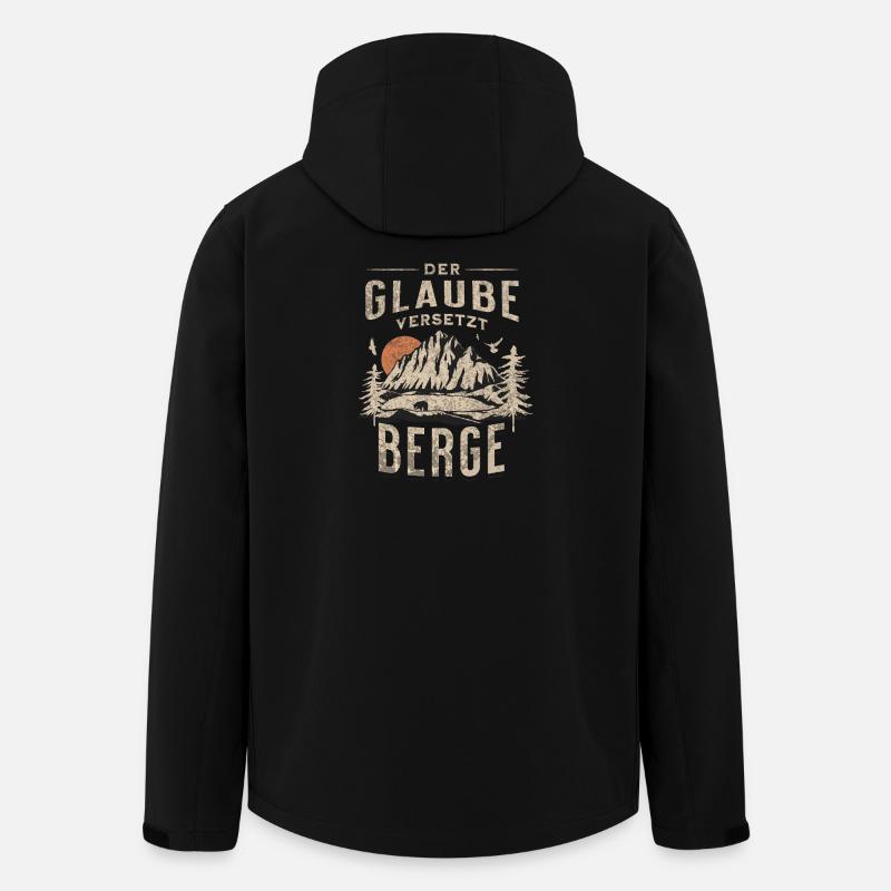 Glaube Versetzt Berge Landschaft - Recycelte Männer Softshell-Jacke von Stanley/Stella - Schwarz
