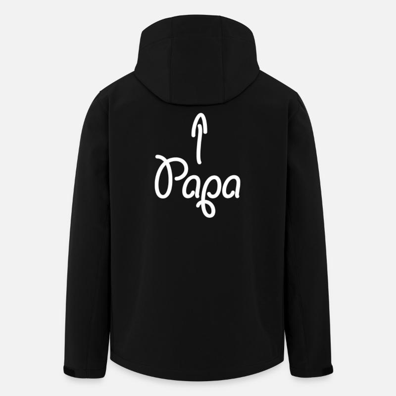 Papa (flèche) - Veste softshell homme en polyester recyclé Stanley/Stella - noir