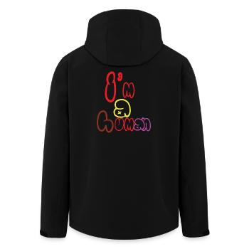 I am a human - Men’s Recycled Softshell Jacket by Stanley/Stella - black - Back - AI Model Male 185 light (185cm)