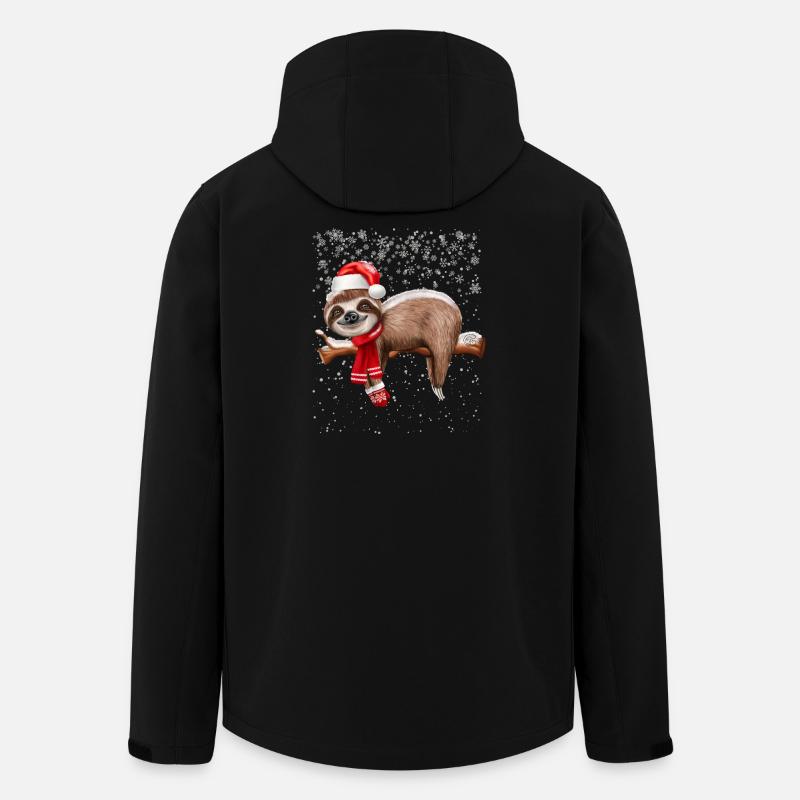 Faultier Weihnachten - Recycelte Männer Softshell-Jacke von Stanley/Stella - Schwarz