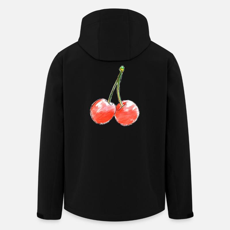 Sketch des Deux Cerises Sucrées - Veste softshell homme en polyester recyclé Stanley/Stella - noir
