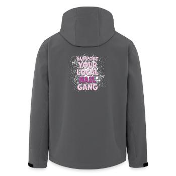 Unterstützen Sie Ihren Lokalen Nail Gang Nail Tech - Recycelte Männer Softshell-Jacke von Stanley/Stella - Anthrazit - Hinten - AI Model Male 185 light (185cm)