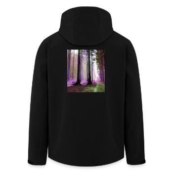 Forêt de nuages hantée - Veste softshell homme en polyester recyclé Stanley/Stella - noir - Dos - AI Model Male 185 light (185cm)
