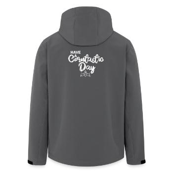 Passez une journée de corntastic - Veste softshell homme en polyester recyclé Stanley/Stella - charbon - Dos - AI Model Male 185 light (185cm)