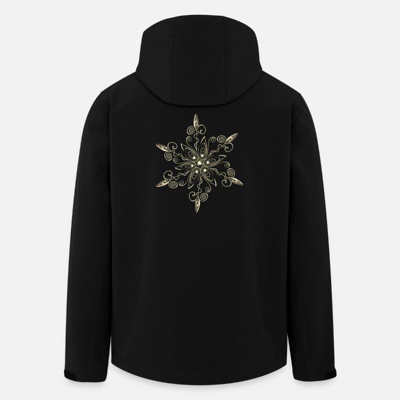Cristal de glace Snowflake Star - Veste softshell homme en polyester recyclé Stanley/Stella - noir