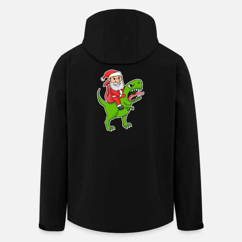 Santa Claus Dinosaurs - Men’s Recycled Softshell Jacket by Stanley/Stella - black