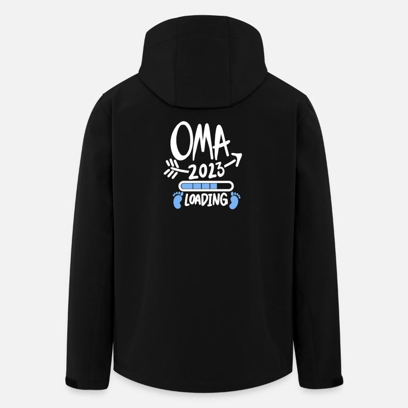 Oma 2023 - Werdende Oma 2023 - Recycelte Männer Softshell-Jacke von Stanley/Stella - Schwarz