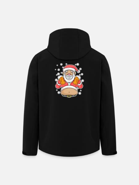 Softened Beer Santa Claus - Men’s Recycled Softshell Jacket by Stanley/Stella - black