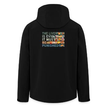Le foie est mauvais et puni - Veste softshell homme en polyester recyclé Stanley/Stella - noir - Dos - AI Model Male 185 light (185cm)