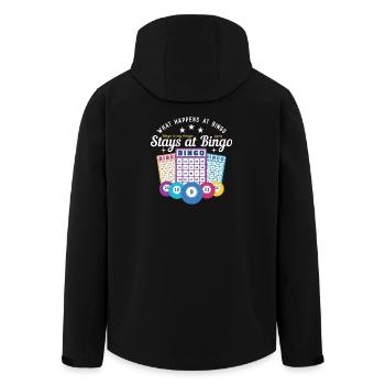 Bingo - ce qui se passe au bingo reste au bingo - Veste softshell homme en polyester recyclé Stanley/Stella - noir - Dos - AI Model Male 185 light (185cm)