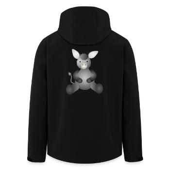 goldiger grauer Esel für Tierfreunde ein Must Have - Recycelte Männer Softshell-Jacke von Stanley/Stella - Schwarz - Hinten - AI Model Male 185 light (185cm)