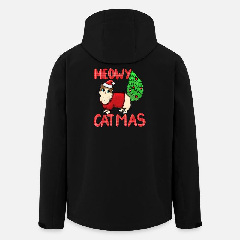 Pull de Noël Catmas Cat Meowy - Veste softshell homme en polyester recyclé Stanley/Stella - noir