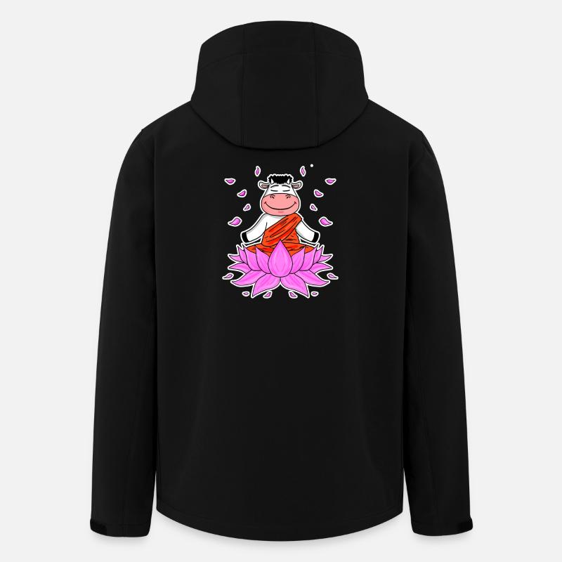 Yoga Kuh - Recycelte Männer Softshell-Jacke von Stanley/Stella - Schwarz