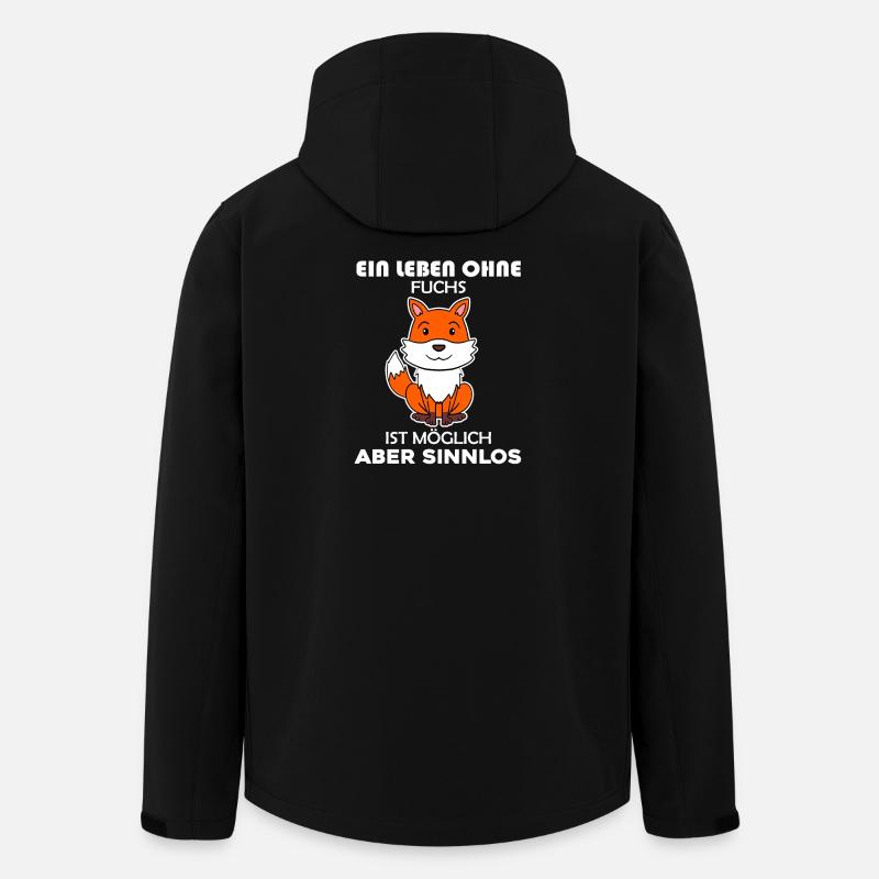 Fuchs Tier Wald Wildtier - Recycelte Männer Softshell-Jacke von Stanley/Stella - Schwarz