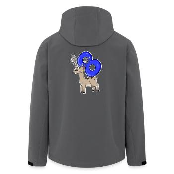 8 Jahre Kinder Geburtstag Geschenk - Recycelte Männer Softshell-Jacke von Stanley/Stella - Anthrazit - Hinten - AI Model Male 185 light (185cm)