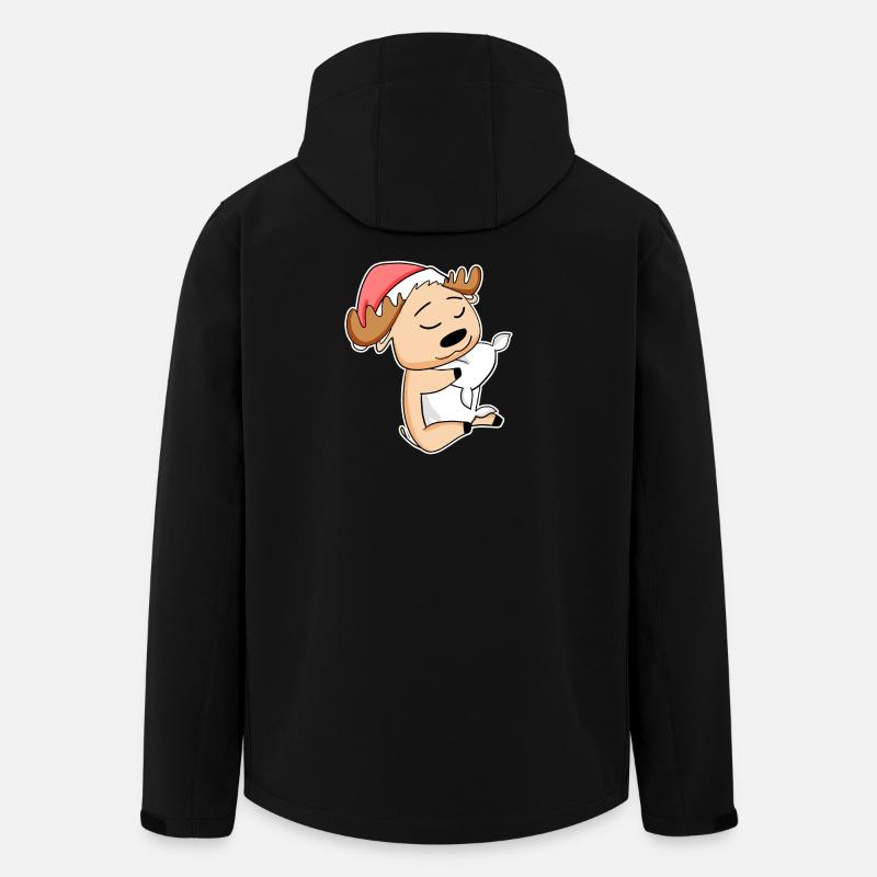Noël des wapitis - Veste softshell homme en polyester recyclé Stanley/Stella - noir