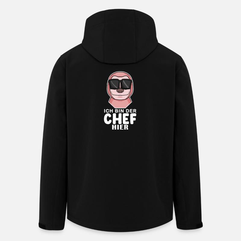 Cool Faultier Chef - Recycelte Männer Softshell-Jacke von Stanley/Stella - Schwarz