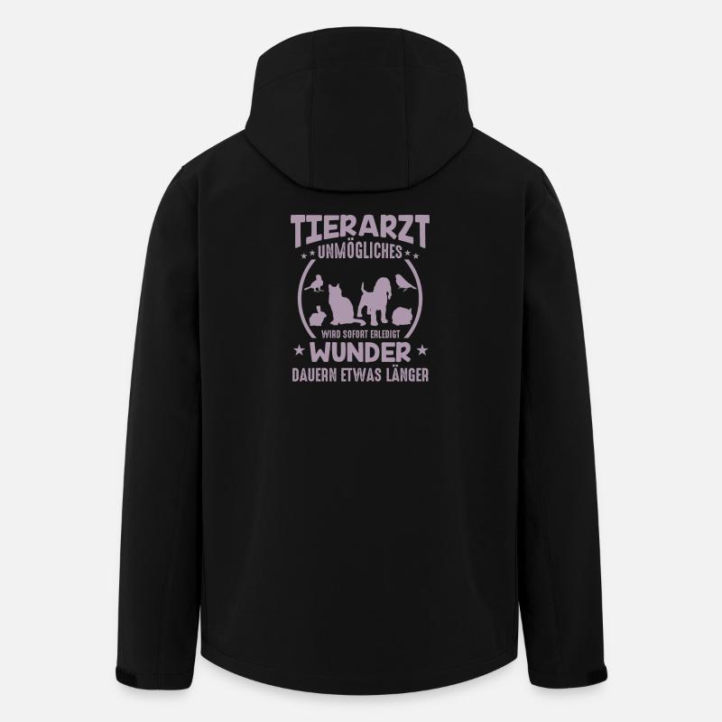 Tierarzt Sprüche Unmögliches - Recycelte Männer Softshell-Jacke von Stanley/Stella - Schwarz