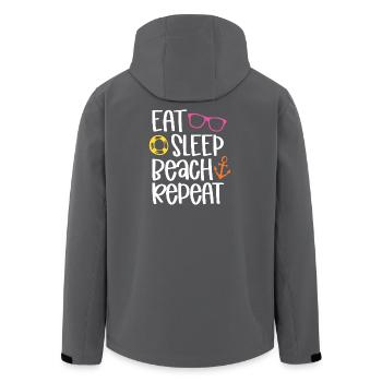 Eat Sleep Beach Repeat - Recycelte Männer Softshell-Jacke von Stanley/Stella - Anthrazit - Hinten - AI Model Male 185 light (185cm)