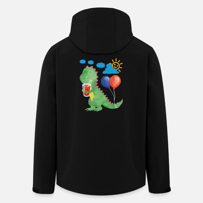 Petit dino avec rafraîchissement et ballons - Veste softshell homme en polyester recyclé Stanley/Stella - noir