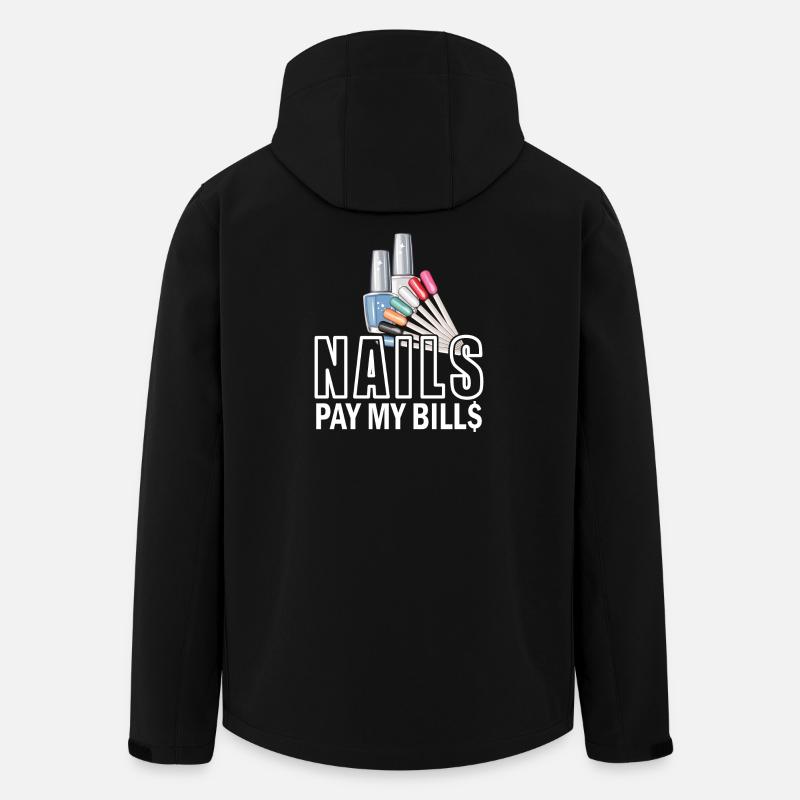 Nails Pay My Bills Manicure - Men’s Recycled Softshell Jacket by Stanley/Stella - black
