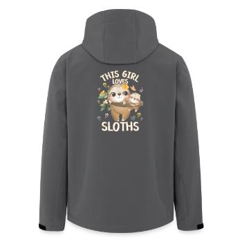 Cette fille aime les paresseux - Veste softshell homme en polyester recyclé Stanley/Stella - noir - Dos - AI Model Male 185 light (185cm)