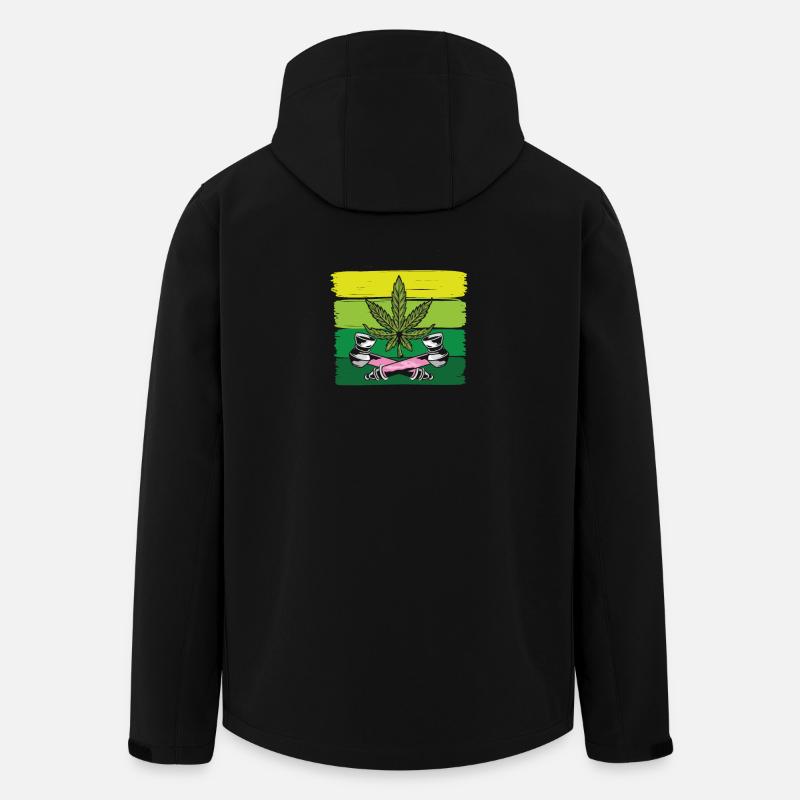 Cannabis - Recycelte Männer Softshell-Jacke von Stanley/Stella - Schwarz
