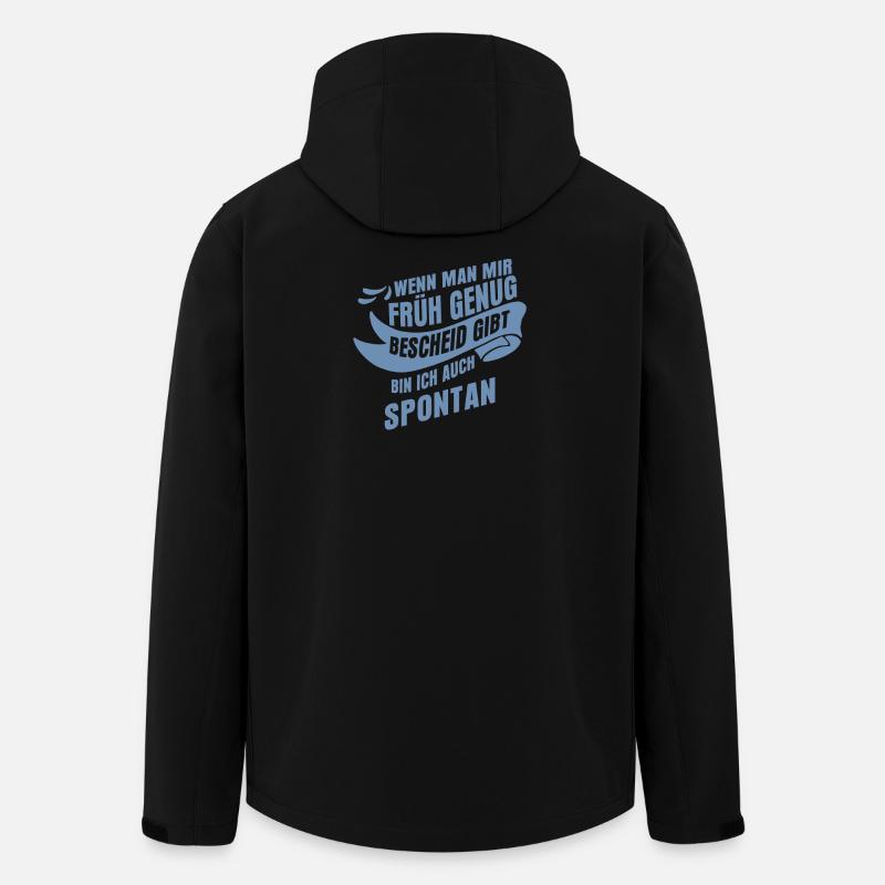 lustige Spontan Sprüche - Recycelte Männer Softshell-Jacke von Stanley/Stella - Schwarz
