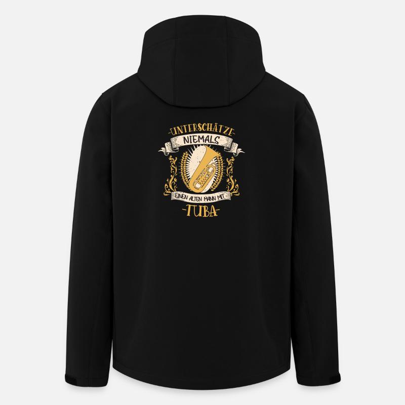 Tuba Musiker Instrument Musik Geschenk - Recycelte Männer Softshell-Jacke von Stanley/Stella - Schwarz