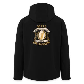 Contrabassoon Musician Instrument Brass Music Gift - Men’s Recycled Softshell Jacket by Stanley/Stella - black - Back - AI Model Male 185 light (185cm)