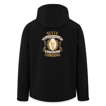 Trombone Musician Instrument Music Gift - Men’s Recycled Softshell Jacket by Stanley/Stella - black - Back - AI Model Male 185 light (185cm)