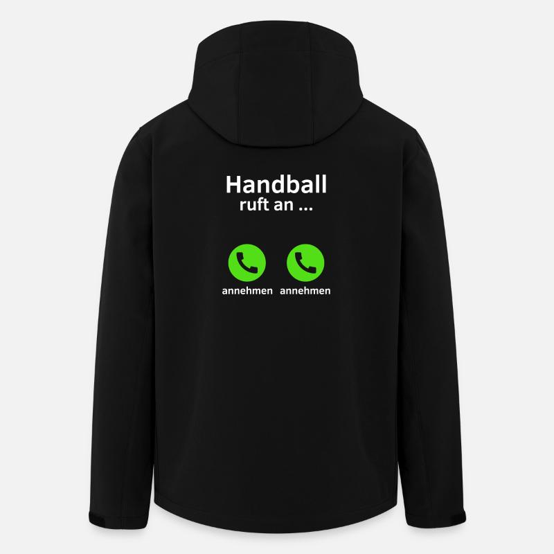 Handball ruft an - annehmen oder annehmen? - Recycelte Männer Softshell-Jacke von Stanley/Stella - Schwarz