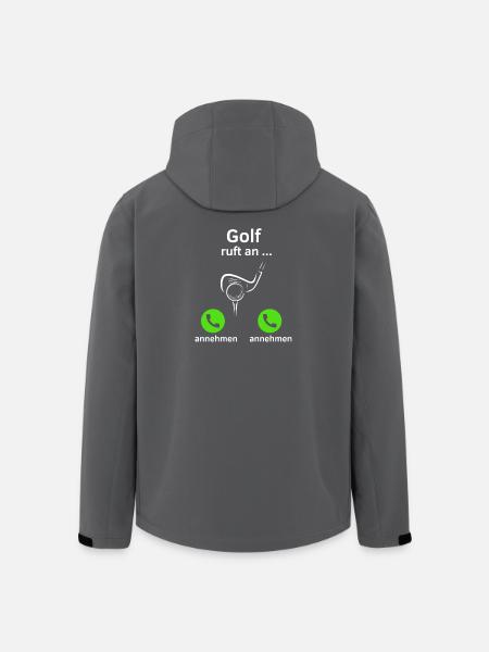 Golf ruft an - annehmen oder annehmen? - Recycelte Männer Softshell-Jacke von Stanley/Stella - Schwarz