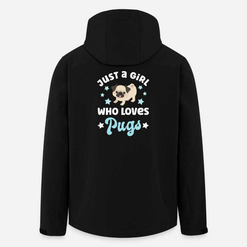 Dog Pug Pugs Pugs - Men’s Recycled Softshell Jacket by Stanley/Stella - black