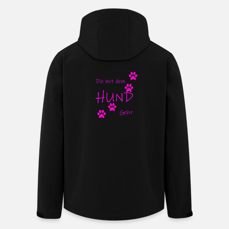 Die mit dem Hund geht - Recycelte Männer Softshell-Jacke von Stanley/Stella - Schwarz