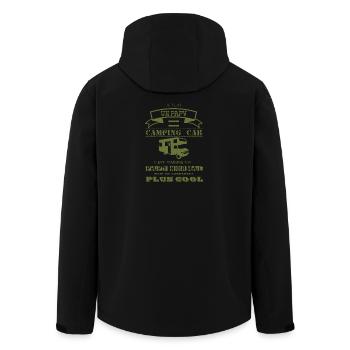 Je suis un papy en camping car vert type west - Veste softshell homme en polyester recyclé Stanley/Stella - noir - Dos - AI Model Male 185 light (185cm)