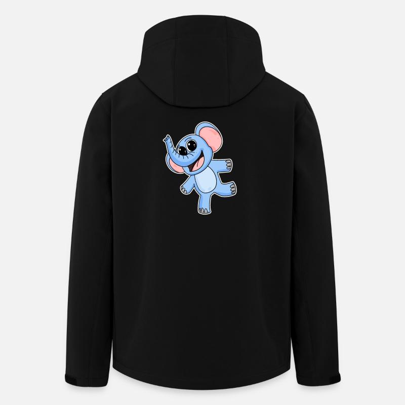 Éléphant - Veste softshell homme en polyester recyclé Stanley/Stella - noir