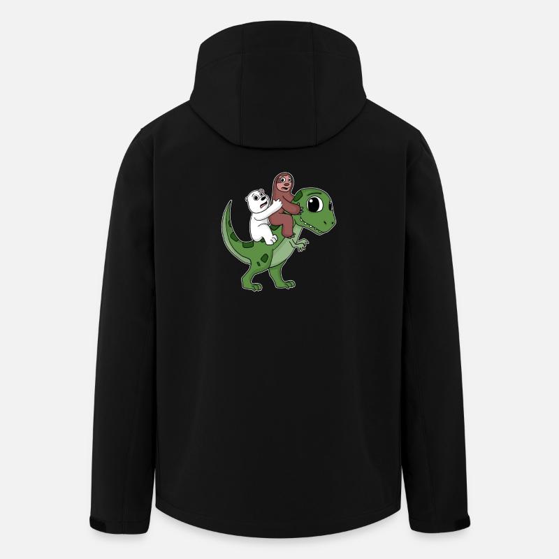 Dinosaure Dino Sloth Bear - Veste softshell homme en polyester recyclé Stanley/Stella - noir