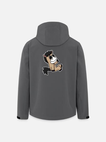 Pferd Pferde Hauspferd - Recycelte Männer Softshell-Jacke von Stanley/Stella - Schwarz